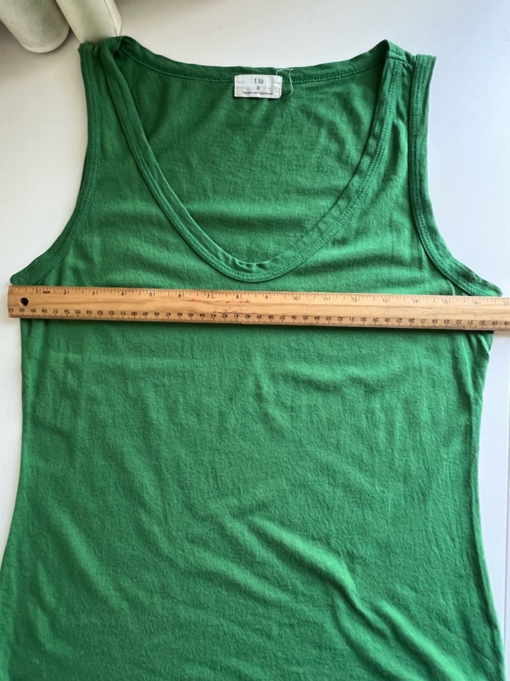 T. La Scoop Neck Layering Tank in Green Anthropologie Green Women's Size S - Picture 5 of 8